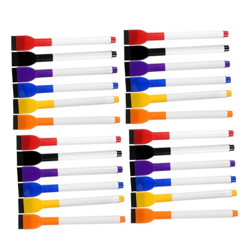HOMSFOU 24 Stück Marker Trocken Abwischbare Whiteboard Marker Schreibmarker Für Whiteboards Kühlschrank Trocken Abwischbare von HOMSFOU