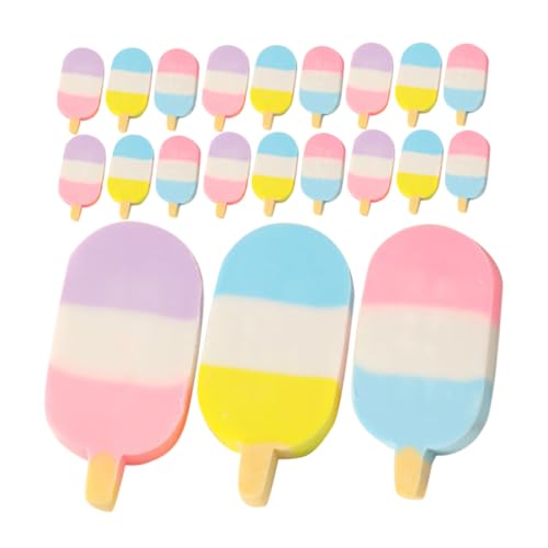 HOMSFOU 24 Stück Radiergummi Gekneteter Radiergummi Rosa Schule Mini-gummis Schreibwaren Süßes Stationäres Creme Zapfen Party Süßes Briefpapier Kind Synthesekautschuk von HOMSFOU