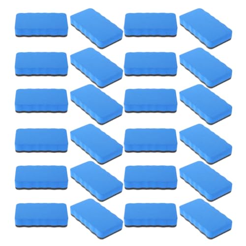 HOMSFOU 24 Stück Radiergummi Whiteboard-Radierer große weiße Tafel magnetischer Trockenlöscher Tafelwischer Weißer Brettreiniger Lehrergeschenk Büro-Trockenlöscher Eva Blue von HOMSFOU
