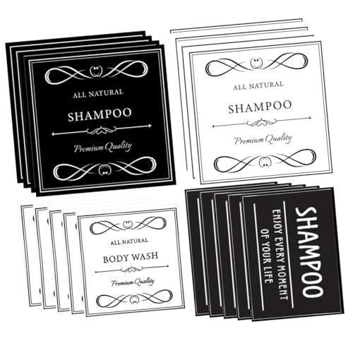 HOMSFOU 24 Stück Seifenspenderaufkleber Aufkleber Für Shampooflaschen Badezimmer Eitelkeitszubehör Shampoo-conditioner-etiketten Wasserfeste Badezimmeraufkleber Pvc Selbstklebend HOMSFOU 24 Stück Seifenspenderaufkleber Aufkleber Für Shampooflaschen Badezimmer Eitelkeitszubehör Shampoo-conditioner-etiketten Wasserfeste Badezimmeraufkleber Pvc Selbstklebend von HOMSFOU