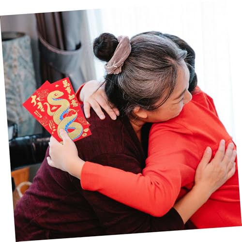 HOMSFOU 24 Stück Teiliges Chinesische Neujahrsumschläge mit Schlangen Große Rote Glücksgeldumschläge aus Papierkarton Vielseitig für Geldgeschenke Hochzeit und Festlichkeiten Elegant HOMSFOU 24 Stück Teiliges Chinesische Neujahrsumschläge mit Schlangen Große Rote Glücksgeldumschläge aus Papierkarton Vielseitig für Geldgeschenke Hochzeit und Festlichkeiten Elegant von HOMSFOU