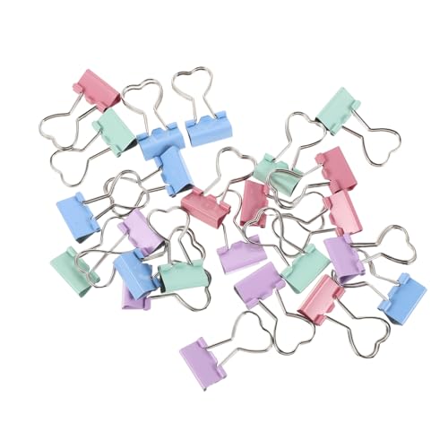 HOMSFOU 24 Stück Teiliges Herzförmige Metall-binder Clips Langlebige Büroklammern mit Langem Hebel für Sicheren Halt Bunte Organizer-klammern für Dokumente Notizen Journale und HOMSFOU 24 Stück Teiliges Herzförmige Metall-binder Clips Langlebige Büroklammern mit Langem Hebel für Sicheren Halt Bunte Organizer-klammern für Dokumente Notizen Journale und von HOMSFOU