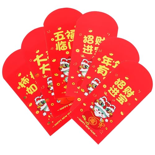 HOMSFOU 24 Stück Teiliges Jahr Schlange Rote Umschläge mit Fröhlichem Cartoon Vielseitig für Hochzeit Geburtstag Fest Traditionelle Chinesische Glücksumschläge für Lunar Year und HOMSFOU 24 Stück Teiliges Jahr Schlange Rote Umschläge mit Fröhlichem Cartoon Vielseitig für Hochzeit Geburtstag Fest Traditionelle Chinesische Glücksumschläge für Lunar Year und von HOMSFOU