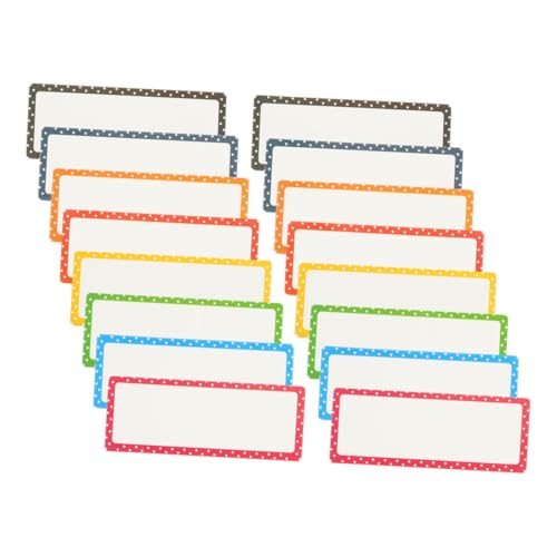 HOMSFOU 24 Stück Teiliges Magnetisches Wiederbeschreibbares Trocken Abwischbare Etiketten für Kühlschrank Whiteboard Schrank Vielseitig Lesbar Sichere Haftung von HOMSFOU
