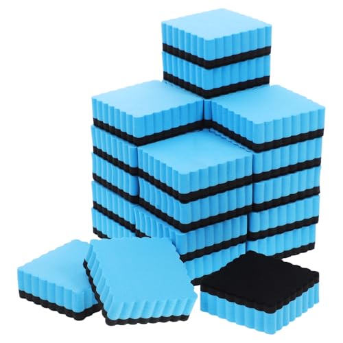 HOMSFOU 24 Stück Whiteboard-radierer Whiteboard-trockenlöscher Radiergummis Für Trockenlöschtafeln Trockenlöscher Für Whiteboards Weißer Brettreiniger Schulmaterial Eva Sky-blue von HOMSFOU