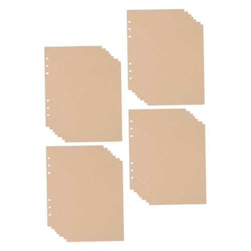 HOMSFOU 240 Stück Nachfüllpapier Kraftpapier Blanko Loseblatt Nachfüllbar Ringbuch Einlagen für Notizen Skizzen Entwürfe Planer Bürobedarf von HOMSFOU