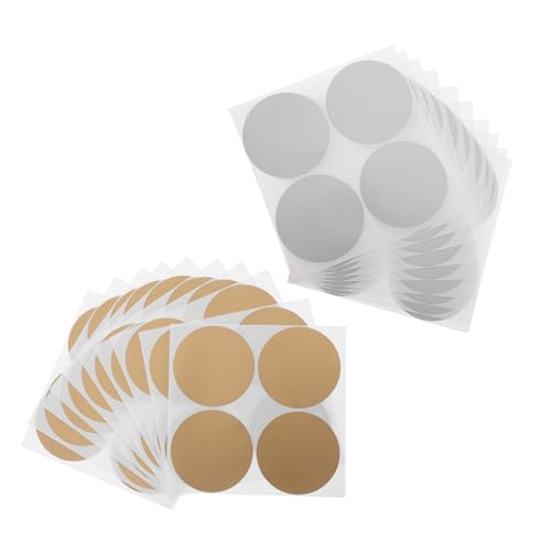 HOMSFOU 240 Stück Rubbellose Aufkleber Rund Selbstklebend Kreative Scratch Off Sticker Gold Silber DIY Karten für Spiele Party Überraschungen Events von HOMSFOU