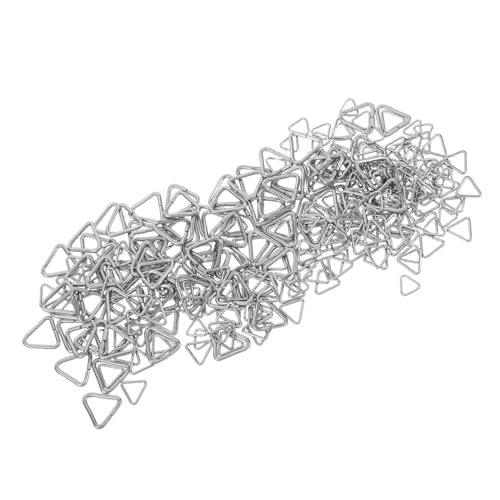 HOMSFOU 240 Stück Teiliges Edelstahl Dreieckige Geschlossene Sprungringe Kleine Robuste Schmuckverbinder für DIY Halsketten Armbänder und Anhänger Sichere Verschlüsse für Bastelarbeiten von HOMSFOU
