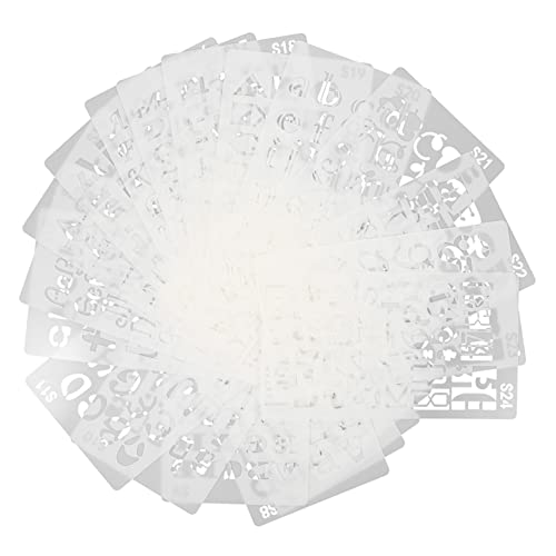HOMSFOU 24Stücke Alphabet Schablonen Wiederverwendbare Buchstabenschablonen Langlebigem Material für Malerei und DIY Projekte für Bastelarbeiten von HOMSFOU