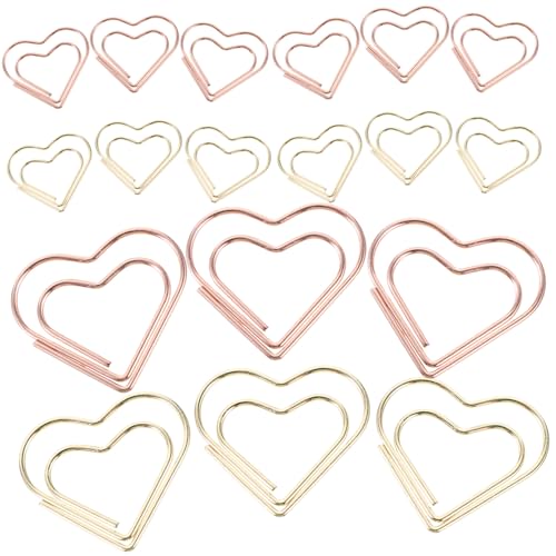 HOMSFOU 24Stücke Büroklammern Roségold Und Süße Dokumentenklammern Für Bürobedarf Als Lesezeichen Für Kreative Bastelprojekte HOMSFOU 24Stücke Büroklammern Roségold Und Süße Dokumentenklammern Für Bürobedarf Als Lesezeichen Für Kreative Bastelprojekte von HOMSFOU
