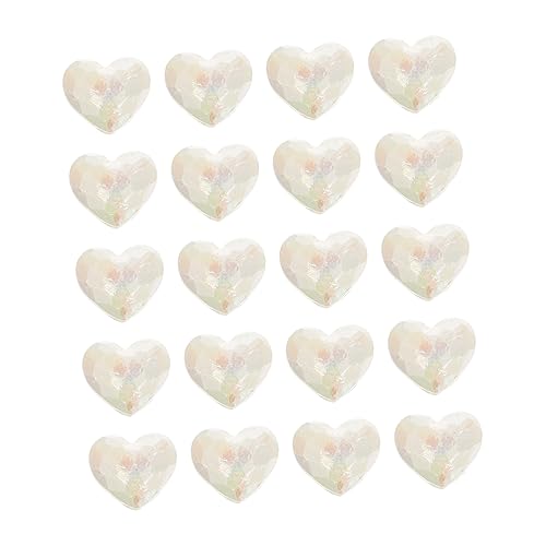 HOMSFOU 24Stücke Herz Spacer Perlen Acryl Herz Lose Perlen für DIY Schmuck Charms und Festdekorationen Strapazierfähig und Vielseitig Einsetzbar von HOMSFOU