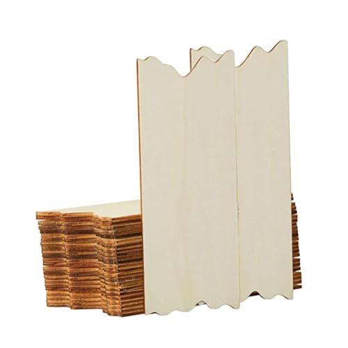 HOMSFOU 24Stücke Holzschild Hängeschild DIY Craft Blanko Holzstücke für Dekoration für Zuhause Hochzeit Party Projekte Vielseitig Einsetzbar von HOMSFOU