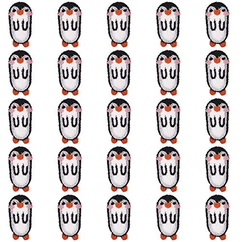 HOMSFOU 25 Stück Cartoon Pinguin Patches Diy Aufnäher zur Verschönerung von Kleidung Taschen und für Reparaturen und Kreative Bastelprojekte von HOMSFOU