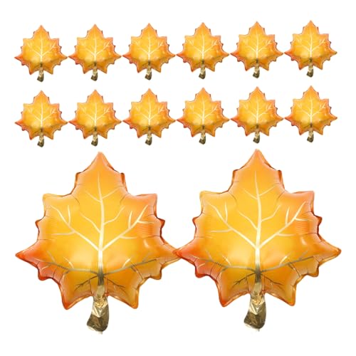 HOMSFOU 25 Stück Dekorative Luftballons Thanksgiving-folienblattballons Dekorative Danksagungsballons Thanksgiving-luftballons-dekor Danke Geben Folienballons Aluminiumfolie Orange von HOMSFOU