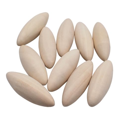 HOMSFOU 25 Stück Ovalförmige Holzperlen Naturbelassene Spacerperlen für DIY Schmuck und Bastelarbeiten für Armbänder und Haaraccessoires von HOMSFOU