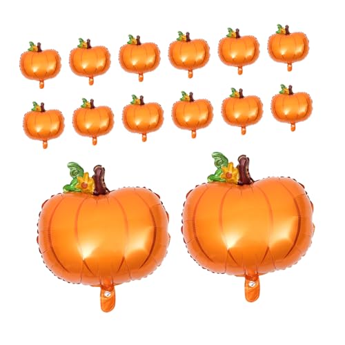 HOMSFOU 25 Stück Teiliges Kürbis Folienballon aus Aluminium Leuchtend Glänzende Herbstdeko Schnell Aufblasbar Vielseitig Einsetzbar für Thanksgiving Party und Herbstliche Feierlichkeiten von HOMSFOU