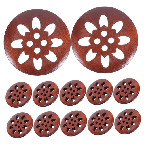 HOMSFOU 25 Stück Teiliges Runde Holzknöpfe aus Massivem Holz Dekorative Blumenmuster für DIY Bastelarbeiten Mantelknöpfe für Jacken Hemden Uniformen Vielseitige Bekleidungszubehör HOMSFOU 25 Stück Teiliges Runde Holzknöpfe aus Massivem Holz Dekorative Blumenmuster für DIY Bastelarbeiten Mantelknöpfe für Jacken Hemden Uniformen Vielseitige Bekleidungszubehör von HOMSFOU