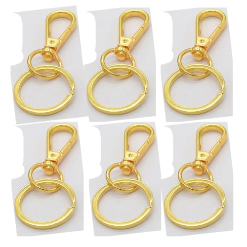 HOMSFOU 25 Stück Teiliges Schmuckzubehör mit Goldfarbenen Lobster karabinerverschlüssen und Schlüsselanhänger ringen Metall DIY Bastelset für Armband Halskette Schmuckherstellung von HOMSFOU