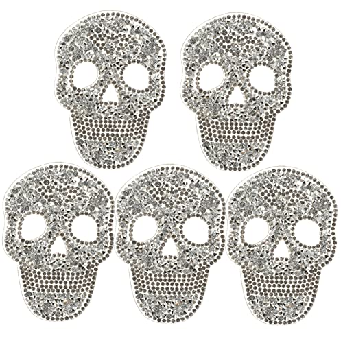 HOMSFOU 25 Stück Teiliges Skull Strass Patch Dekorative Bügelflicken für Kleidung Rucksäcke und Diy Projekte Einfache Anwendung und Elegantes Design für Stilvolle von HOMSFOU