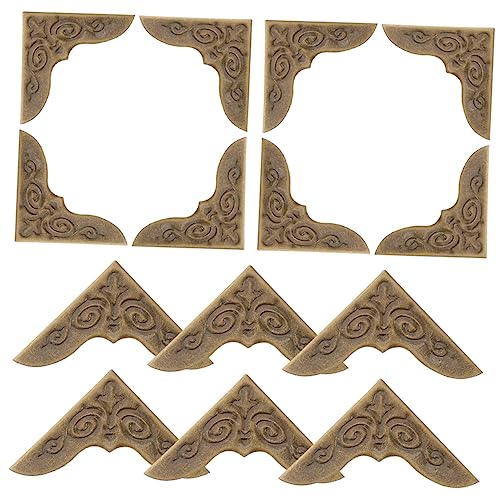 HOMSFOU 25 Stück Vintage Eckenschutz Metall Buchecken Dekorative Kantenabdeckung für Alben Bücher Scrapbooking und DIY Projekte Antike für Einzigartigen Schutz von HOMSFOU