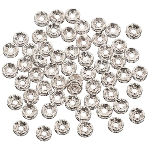 HOMSFOU 250 Stück Silberne Runde Spacer Perlen Handgemachte Abstandshalter für Diy Schmuck Radförmige Glitzerperlen für Armbänder und Ohrringe HOMSFOU 250 Stück Silberne Runde Spacer Perlen Handgemachte Abstandshalter für Diy Schmuck Radförmige Glitzerperlen für Armbänder und Ohrringe von HOMSFOU