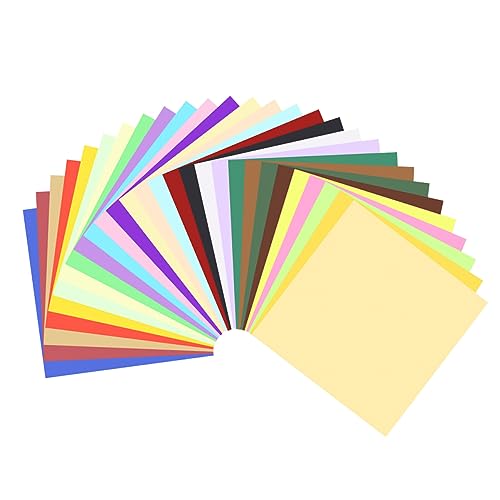 HOMSFOU 250Stücke Farbiges Origami Papier Leuchtende Farben Doppelseitig für DIY Bastelprojekte Sicher und für Bastelarbeiten von HOMSFOU