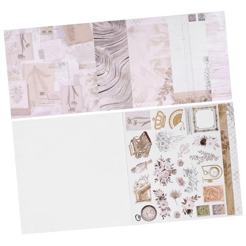 HOMSFOU 26 Blatt Vintage Scrapbook Doppelseitiges Dekorpapier für Diy Bastelprojekte Leicht Kompakt für Scrapbooking Kartenherstellung Holzoptik Design HOMSFOU 26 Blatt Vintage Scrapbook Doppelseitiges Dekorpapier für Diy Bastelprojekte Leicht Kompakt für Scrapbooking Kartenherstellung Holzoptik Design von HOMSFOU