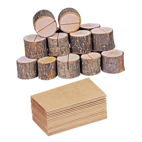 HOMSFOU 26 Sätze Rustikaler Holz Tischkartenhalter mit Memo Clips und Kraftpapier Karten Multifunktionaler Memohalter für Hochzeit Party Büro und Tischdekoration Stabiler Ständer für HOMSFOU 26 Sätze Rustikaler Holz Tischkartenhalter mit Memo Clips und Kraftpapier Karten Multifunktionaler Memohalter für Hochzeit Party Büro und Tischdekoration Stabiler Ständer für von HOMSFOU