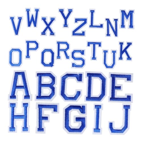 HOMSFOU 26 Stück Teiliges Aufnäher Buchstaben Patches zum Aufbügeln Bestickte Alphabet Applikationen in Dunkelblau Dekorative Flicken für Kleidung Jeans Taschen Rucksäcke DIY HOMSFOU 26 Stück Teiliges Aufnäher Buchstaben Patches zum Aufbügeln Bestickte Alphabet Applikationen in Dunkelblau Dekorative Flicken für Kleidung Jeans Taschen Rucksäcke DIY von HOMSFOU