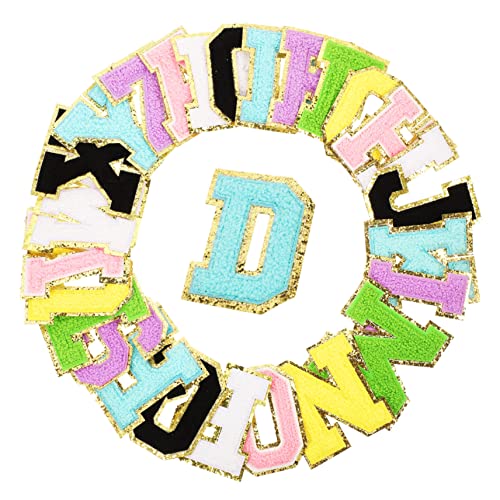 HOMSFOU 26 Stück Teiliges Bügelbild Set Buchstaben Aufnäher Bunte Gestickte Applikationen zum Aufbügeln für Kleidung Diy Reparatur und Verzierung von Jacken Shirts Taschen und Jeans HOMSFOU 26 Stück Teiliges Bügelbild Set Buchstaben Aufnäher Bunte Gestickte Applikationen zum Aufbügeln für Kleidung Diy Reparatur und Verzierung von Jacken Shirts Taschen und Jeans von HOMSFOU