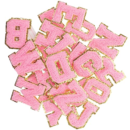 HOMSFOU 26 Stück Teiliges Set Buchstaben Aufnäher Gestickte Patches für Kleidung Diy Projekte und Bastelarbeiten Einfach Aufzubügeln Nähen von HOMSFOU