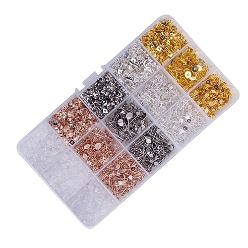 HOMSFOU 2600 Stück Diy Ohrring Zubehör Teile Ohrstecker Ohrring Verschlüsse Schmuckherstellung Kreative Bastelideen für Einzigartige Accessoires HOMSFOU 2600 Stück Diy Ohrring Zubehör Teile Ohrstecker Ohrring Verschlüsse Schmuckherstellung Kreative Bastelideen für Einzigartige Accessoires von HOMSFOU