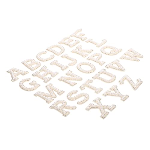 HOMSFOU 26Stücke Buchstabenpatches zum Aufbügeln Selbstklebende Strassbuchstaben für DIY Dekoration Kleidung Taschen und Rucksäcken Hochwertige Langlebige Applikationen von HOMSFOU