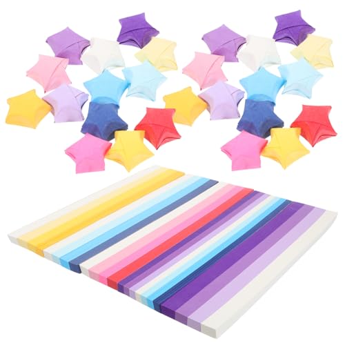 HOMSFOU 2700 Stück Fünfzackiger Origami-stern Streifen Papier HOMSFOU 2700 Stück Fünfzackiger Origami-stern Streifen Papier von HOMSFOU