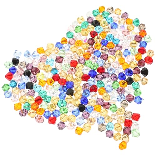 HOMSFOU 280 Stück Bunte Kristall Glasperlen für DIY Schmuckherstellung Facettierte Perlen für Armbänder und Mehr Mischfarben Langlebig und Praktisch von HOMSFOU