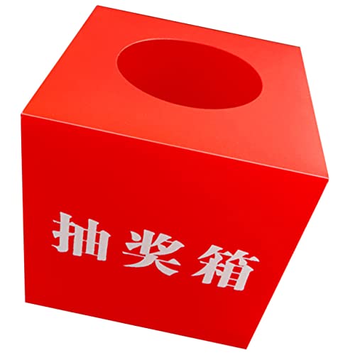 HOMSFOU 2Er-Packung -Box verlosen für Mini Inhaber Tickets briefkasten Tombola-Losbehälter Tombolaboxen mit Schlitz Tombola-Losboxen mit Schlitz Wahlurnen Gewinnspielboxen pp rot von HOMSFOU