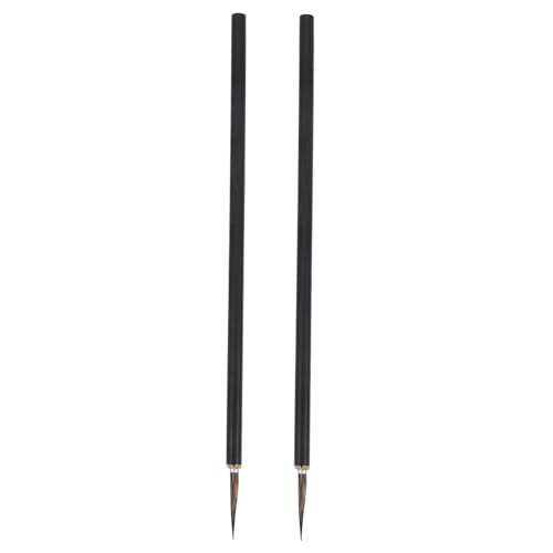 HOMSFOU 2Er Set Keramik-Malstift Bußgeld Stift zum Zeichnen Stifte zum Zeichnen Bürstenhalter Stift zum Entfernen von Autokratzern Lackstift ausbessern Eyeliner bruh Pinsel Hölzern Schwarz von HOMSFOU