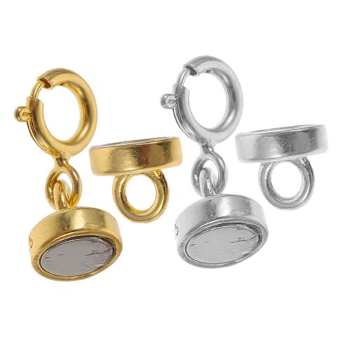 HOMSFOU 2Paare Kettenverlängerung mit Magnetverschluss für Armbänder Einfache Handhabung für DIY Schmuckherstellung Elegantes Design Platin HOMSFOU 2Paare Kettenverlängerung mit Magnetverschluss für Armbänder Einfache Handhabung für DIY Schmuckherstellung Elegantes Design Platin von HOMSFOU
