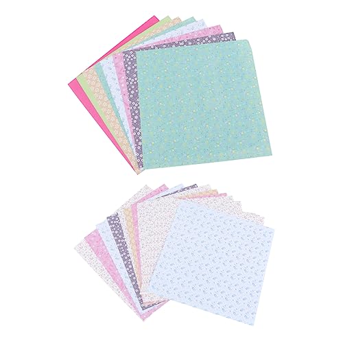 HOMSFOU 2Packungen Origami Papier Einseitig Bedruckt Blumenmustern Quadratisches Bastelpapier für DIY Projekte für Kunsthandwerk von HOMSFOU