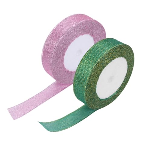 HOMSFOU 2Rollen Glitzerband Breit Funkeln Dekorationsband Für Geschenkpacks Hochzeiten DIY Designs Und Kuchendekoration von HOMSFOU