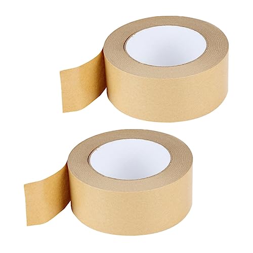 HOMSFOU 2Rollen Wasserdichte Kraftpapier Klebebänder Multifunktionales Verpackungsband für Kartonagen DIY und Stark Haftend und Langlebig von HOMSFOU