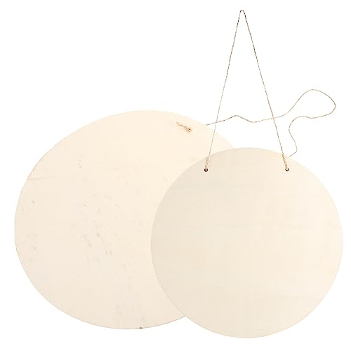 HOMSFOU 2Sätze DIY Holzschild Runde Blanko Holzplatten für Handwerk Hängende Holzschilder mit Hanfseil für Bastelprojekte Türhänger und Dekorationen HOMSFOU 2Sätze DIY Holzschild Runde Blanko Holzplatten für Handwerk Hängende Holzschilder mit Hanfseil für Bastelprojekte Türhänger und Dekorationen von HOMSFOU
