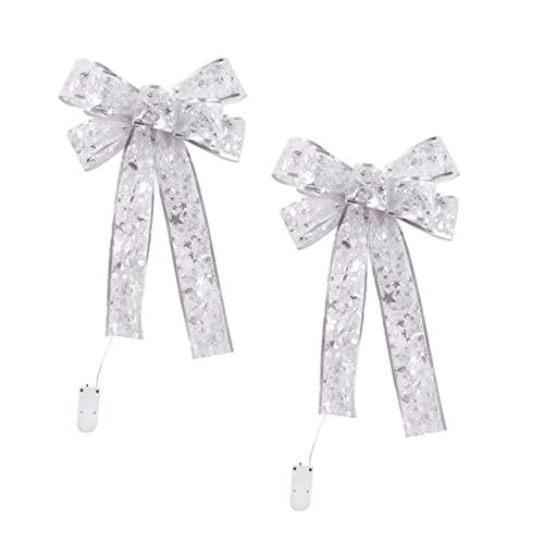 HOMSFOU 2St Beleuchteter Bogen Weihnachtsschmuck zum Aufhängen Weihnachtsschleife aus weihnachtsdeko Weihnachten Geschenkbögen geschenkband Weihnachtslichtbogen Partyzubehör LED HOMSFOU 2St Beleuchteter Bogen Weihnachtsschmuck zum Aufhängen Weihnachtsschleife aus weihnachtsdeko Weihnachten Geschenkbögen geschenkband Weihnachtslichtbogen Partyzubehör LED von HOMSFOU