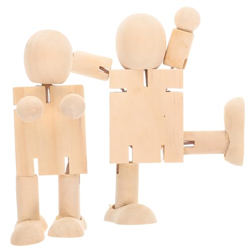 HOMSFOU 2Stücke DIY Holzfiguren für Graffiti Puppenspielzeug und Desktop Dekoration für Zuhause für Bastelprojekte mit Bemalbarem Holz HOMSFOU 2Stücke DIY Holzfiguren für Graffiti Puppenspielzeug und Desktop Dekoration für Zuhause für Bastelprojekte mit Bemalbarem Holz von HOMSFOU