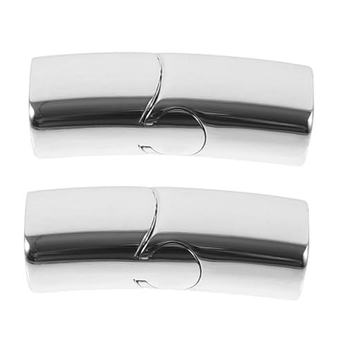 HOMSFOU 2Stücke Magnetverschlüsse für Schmuck DIY Armband und Halskettenverbinder Magnetische Kordelenden Verschleißfest und Hautfreundlich für Projekte von HOMSFOU
