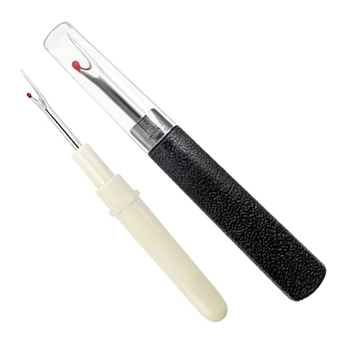 HOMSFOU 2Stücke Nahttrenner Metall Teiliges Nähzubehör mit Rutschfestem Griff zum Entfernen von Stichen für Handarbeiten Eleganter Holzoptik und Stilvollem von HOMSFOU