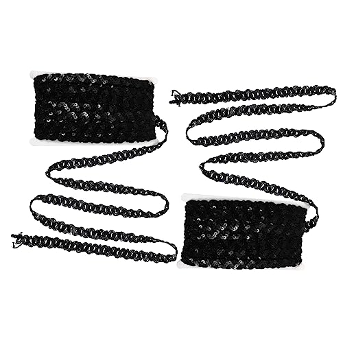 HOMSFOU 2Stücke Pailletten Spitzenbesatz Hochwertiges DIY Bekleidungszubehör Für Dekorationen Hautfreundliches Für Bühnenkleidung Und Festliche von HOMSFOU