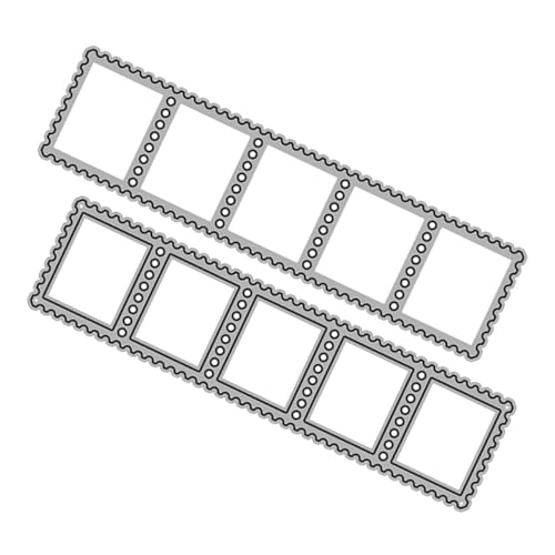 HOMSFOU 2Stücke Schneidformen für DIY Briefmarken Herstellung Carbon Stanzformen für Karten Scrapbooking und Bastelprojekte Robust und Langlebig von HOMSFOU