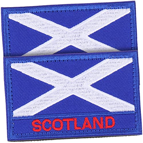 HOMSFOU 2Stücke Schottland Flaggen Patches Gestickte Nationalflaggen Applikationen für Kleidung Taschen und Kunsthandwerk Langlebige Aufnäher für Jeans Jacken und Mehr von HOMSFOU