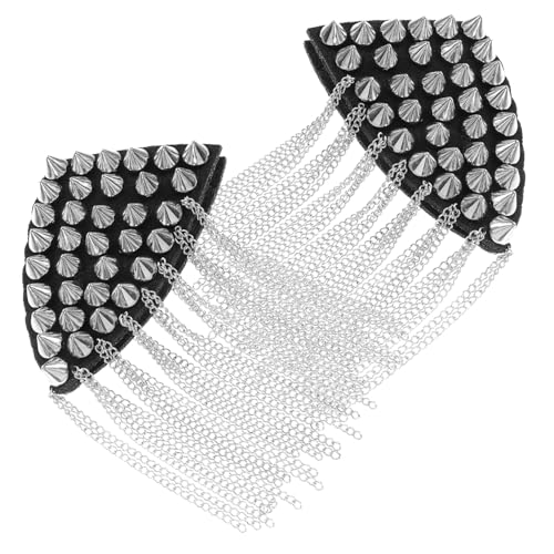 HOMSFOU 2Stücke Schulterklappen Mit Quasten Und Nieten Retro Punk Stil Epauletten Für Frauen Für Besondere Anlässe von HOMSFOU